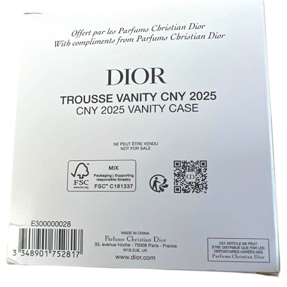 NIB - Dior Trousse Vanity Case 2025 Lunar New Year with Gold CD Logo - Picture 7 of 9